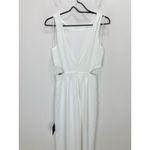 Lulus  Moments to Remember White Sleeveless Wide Leg Cutout Jumpsuit Small NWT Photo 9