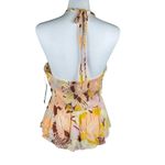 Volcom  Floral Tropical Keyhole Halter Cami Top NWT Large Photo 4