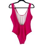 Missguided  Bad Babes Club One Piece Pink High Cut Swimsuit Size 8 Photo 3