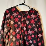 Cabela's  Festive Black and Pink Snowflake Fleece Nightgown Photo 2