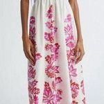 Farm Rio  Flowerful Birds Plunge Cotton Sundress, Size Large, $265 Photo 0