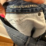 American Eagle  High Waist Girlfriend Jean Extreme Distressed Blue 12 X-Short Photo 6