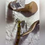 Simmi London  heels clear heel  snake Vera! Size 5 color nude suede clear Photo 11