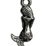 Mermaid Pendant Silver Tone Charm Bracelet Necklace Jewelry Craft Dangle u Naut Photo 0
