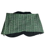 ZARA  green white‎ boucle tweed crop bustier corset top Small flawed gem Photo 2