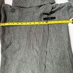 Ellen Tracy  Extra Fine Merino Wool Sweater Womens Sz Small Cowl Neck Buckle Gray Photo 6