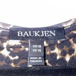 Baukjen Size 14 Maxi Dress Leopard Print Long Sleeve Soft Stretch Jersey Knit Brown Photo 5