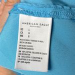 American Eagle Corset Tiered Maxi Dress sz Large Blue Smocked Milkmaid Boho Photo 14