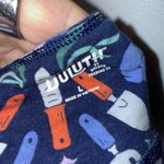 Duluth Trading Co Organic Cotton Bra In Garden Tool Print‎ Large Blue Photo 3