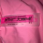 Betsey Johnson Womens One Piece Swimsuit Scuba Knit Half Zip Long Sleeve Pink M Photo 6