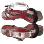 Vintage Donald J Pliner Couture Snakeskin Ankle Wrap Strappy Sandals Size 8.5 Black Photo 10