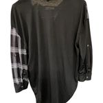 Eden & Olivia  Black and White Plaid Women's Shirt Photo 2