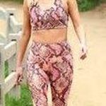 Old Navy Snakeskin Activewear Leggings Bra Set Photo 2