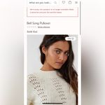 NWT Bell Song Pullover In Ivory $98 Retail Sold Out On Free People Photo 4