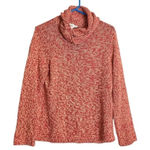 Calvin Klein Jeans Vintage Red Pink Cream Marled Chunky Sweater Photo 0