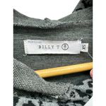 Billy T Leopard Print Hoodie Women's XS Gray Black Animal Print Ruffle‎ Pullover Photo 4