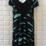 Kensie teal animal print tiger tie dye dress Women's Size L Large Photo 1