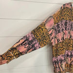 Free People Cosmos Graphic Python Oversized Pullover Small Photo 7