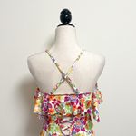 SheIn Flounce Cold Shoulder One Piece Floral Bathing Suit NWOT Small Ruching Photo 7