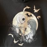 Disney  Nightmare Before Christmas  Black  Raw Hem Cropped Jack Sally Hoodie SZ S Photo 6