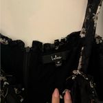 Lulus  ankle length black dress with floral detail size M Photo 3