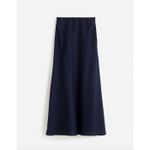 Madewell Linen Maxi Slip Skirt Juniper Berry Navy Minimalist Classic US 14 NWT Photo 5
