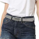 Falari Automatic Ratchet Belt Size Medium Adjustable Buckle Gray Leather Strap Photo 0