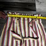 American Eagle  Outfitters Women's Striped Mini Skirt Size S Tie Belt Waist Linen Photo 5