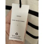 Pink Rose Short Sleeve Ivory Black Combo Sweater Size Large New Style 4S11027 Photo 2