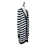 Soma Sweater Long Cardigan Button Front V-neck Black White Stripes Women’s Large Photo 1