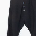 ZARA  Black Asymmetrical Buttoned Low Waist Pants Womens Size XS Photo 4
