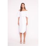 STAUD Reese Dress in White Size XS Belted Summer Cotton Photo 10