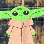 Star Wars Upscaled Flannel Shirt Bleached Dye Baby Yoda On Back Photo 6