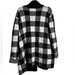 VICI  Women’s Black White Long Sleeves Cable Knit‎ Open Front Coat Medium Large Photo 2