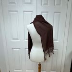 Beautiful Dark Brown Chiffon Pashmina or Shawl 57" x 22" Photo 2