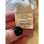 Krisa Ivory Cream High Neck Keyhole Cut Out Front Tie Waist Blouse Size XS Photo 8