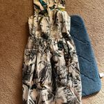 Milly  Isadora tropical birds sleeveless fitted gathered skirt racerback dress 2 Photo 4