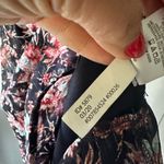 EXPRESS  Floral Backless Dress - Black and Pink Photo 3