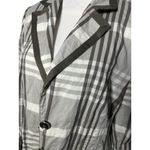 BASLER Gray Taupe Plaid Silk Blend Blazer Jacket Size FR 44 / US 12 Photo 3