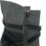 Ann Taylor Loft Gray Suede Leather Buckle Ankle Boots Photo 2