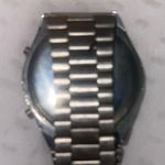 Vintage Delphi TM VIII Digital LCD Wrist Watch Silver Tone Womens Blue Face. Photo 3