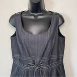 Lafayette 148 New York Dark Wash Jean Denim Style Dress Sz 8 Photo 4