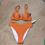 Victoria's Secret Victoria’s Secret Tangelo Orange Brazilian Shimmer High Waist Bikini NWT XS/S Photo 2