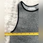 Forever 21  Heather Gray High Neck Ribbed Sports Top with Black Trim in Size XS Photo 6