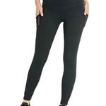 Mono B Black Mesh Side Pocket High Rise Full Length Athletic Leggings S Photo 0