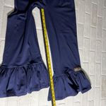 Matilda Jane Big Ruffle Pants Women Small Navy Blue Wide Leg Cotton Pull On Crop Photo 8