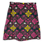 Boden Size 4 Petite Skirt‎ Gray Hot Pink Yellow A Line Mini Lined Zip 1175 Photo 0