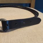 None Black Italian Braided Leather Belt Photo 1