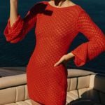 Meshki Galilea Crochet Knit Mini Dress in Pomegranate Size:XS Photo 0