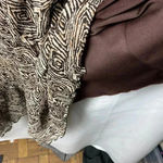 Dress Barn WOMENS SIZE 20W LONG FLOWY BROWN DESIGN WITH EYELET LACE INSET… Photo 8